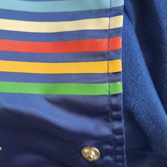 Netflix Official Stranger Things Blue The Squawk Radio Varisty Bomber Jacket - Picture 8 of 10